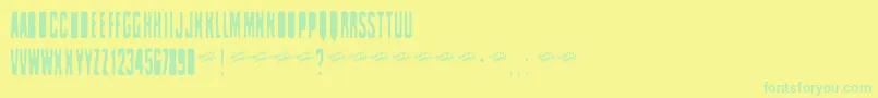 Подробнее о шрифте Celofan Шрифт Celofan – зелёные шрифты на жёлтом фоне
