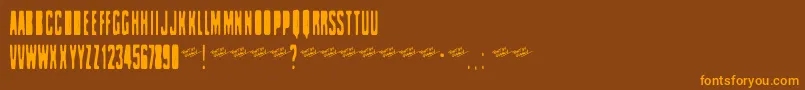 Celofan Font – Orange Fonts on Brown Background