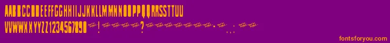 Celofan Font – Orange Fonts on Purple Background