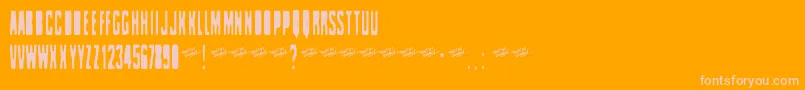 Celofan Font – Pink Fonts on Orange Background