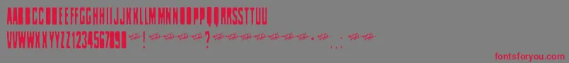 Celofan Font – Red Fonts on Gray Background