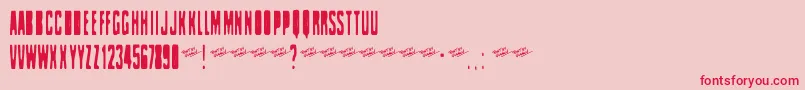 Celofan Font – Red Fonts on Pink Background