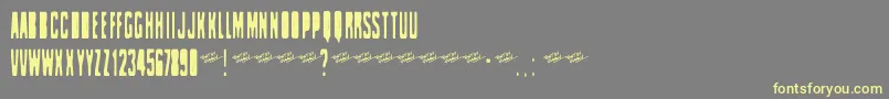Celofan Font – Yellow Fonts on Gray Background