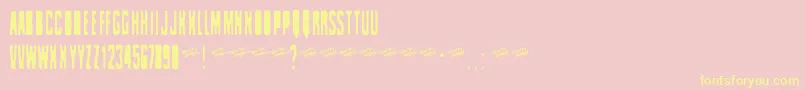 Celofan Font – Yellow Fonts on Pink Background