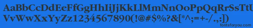 ClassicrussiancBold Font – Black Fonts on Blue Background