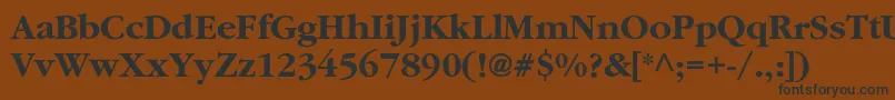 ClassicrussiancBold Font – Black Fonts on Brown Background