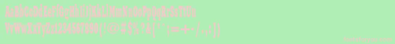Xeniawesternc-Schriftart – Rosa Schriften auf grünem Hintergrund