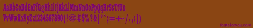 Шрифт Xeniawesternc – фиолетовые шрифты на коричневом фоне