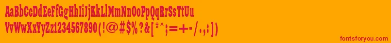 Xeniawesternc Font – Red Fonts on Orange Background