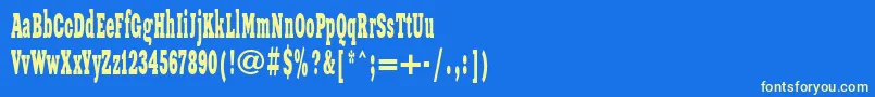Saiba mais sobre a fonte Xeniawesternc Fonte Xeniawesternc – fontes amarelas em um fundo azul