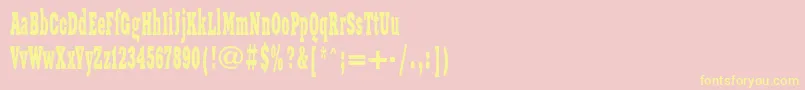 Xeniawesternc-Schriftart – Gelbe Schriften auf rosa Hintergrund
