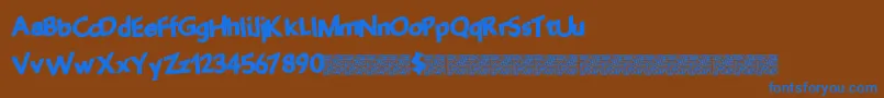 Fantasticparty Font – Blue Fonts on Brown Background