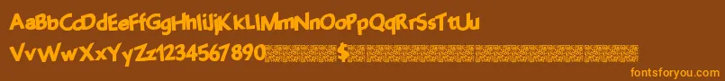 Fantasticparty Font – Orange Fonts on Brown Background