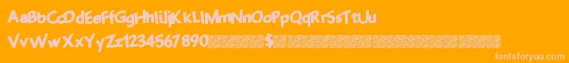 Fantasticparty Font – Pink Fonts on Orange Background