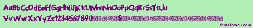 Fantasticparty Font – Purple Fonts on Green Background