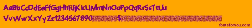 Fantasticparty Font – Purple Fonts on Orange Background