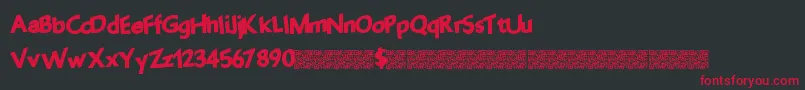 Fantasticparty-Schriftart – Rote Schriften auf schwarzem Hintergrund