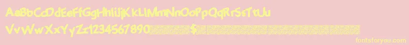 Fantasticparty Font – Yellow Fonts on Pink Background