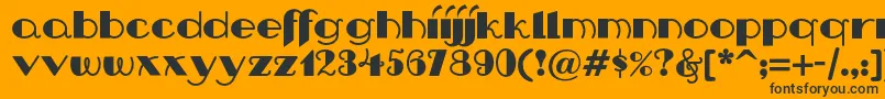 Nipandtucknf Font – Black Fonts on Orange Background