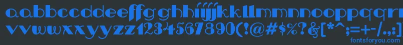 Nipandtucknf Font – Blue Fonts on Black Background