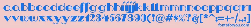 Nipandtucknf Font – Blue Fonts on Pink Background