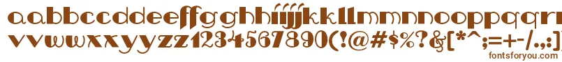 Nipandtucknf Font – Brown Fonts on White Background