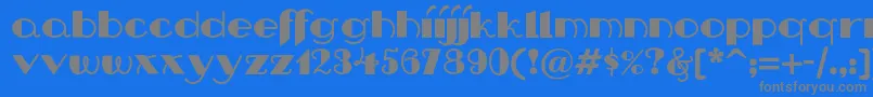 Nipandtucknf Font – Gray Fonts on Blue Background