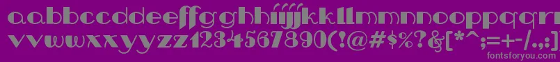 Nipandtucknf Font – Gray Fonts on Purple Background