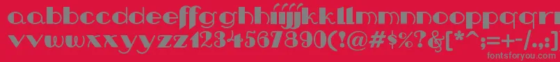 Nipandtucknf Font – Gray Fonts on Red Background