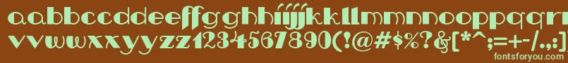 Nipandtucknf Font – Green Fonts on Brown Background