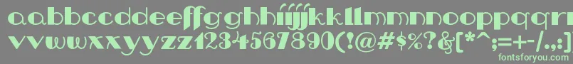 Nipandtucknf Font – Green Fonts on Gray Background