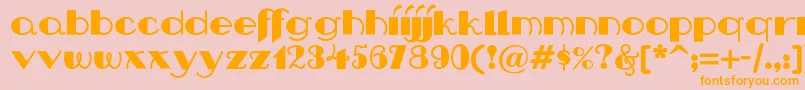 Nipandtucknf Font – Orange Fonts on Pink Background