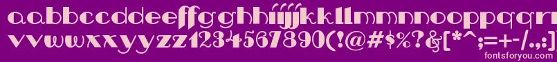 Nipandtucknf Font – Pink Fonts on Purple Background