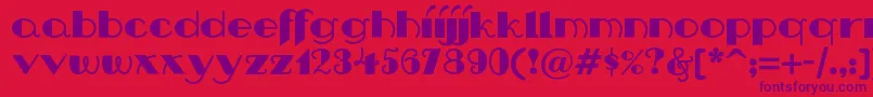 Nipandtucknf Font – Purple Fonts on Red Background