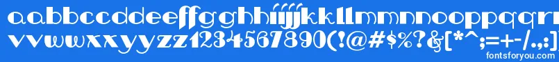 Nipandtucknf Font – White Fonts on Blue Background