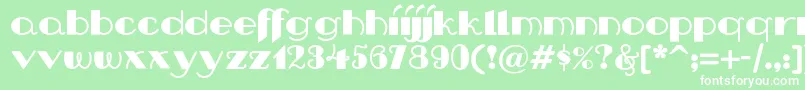 Nipandtucknf Font – White Fonts on Green Background