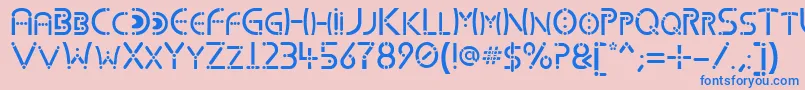 KharnorricRoyal Font – Blue Fonts on Pink Background