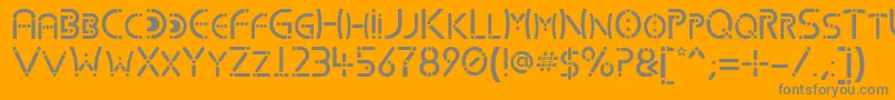 KharnorricRoyal Font – Gray Fonts on Orange Background