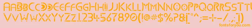 KharnorricRoyal Font – Orange Fonts on Pink Background