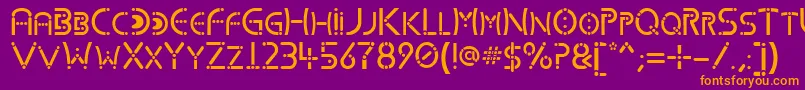 KharnorricRoyal Font – Orange Fonts on Purple Background