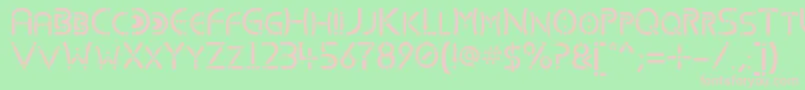 KharnorricRoyal Font – Pink Fonts on Green Background