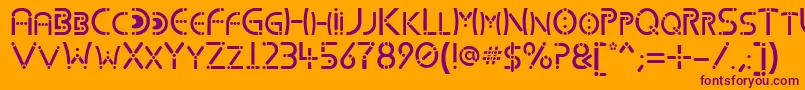 KharnorricRoyal Font – Purple Fonts on Orange Background