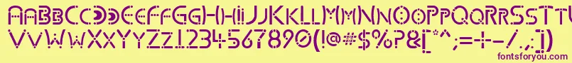 KharnorricRoyal Font – Purple Fonts on Yellow Background