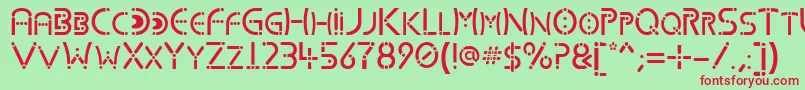 KharnorricRoyal Font – Red Fonts on Green Background