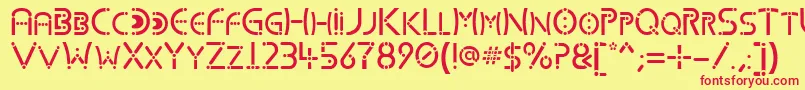 KharnorricRoyal Font – Red Fonts on Yellow Background