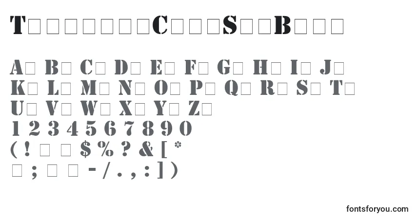 Fuente TemplateCapsSsiBold - alfabeto, números, caracteres especiales