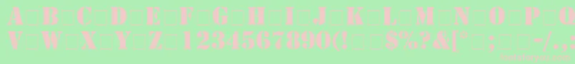 TemplateCapsSsiBold Font – Pink Fonts on Green Background