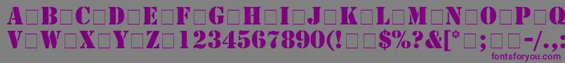 TemplateCapsSsiBold Font – Purple Fonts on Gray Background