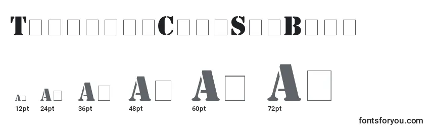 TemplateCapsSsiBold Font Sizes