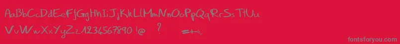 fuente HandOfBen – Fuentes Grises Sobre Fondo Rojo